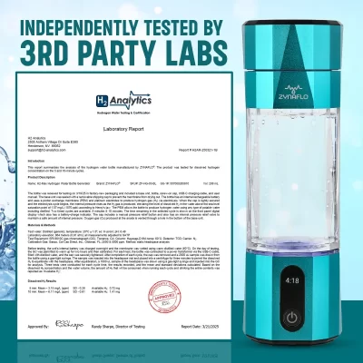 zynaflo-h2-max hydrogen water bottle generator